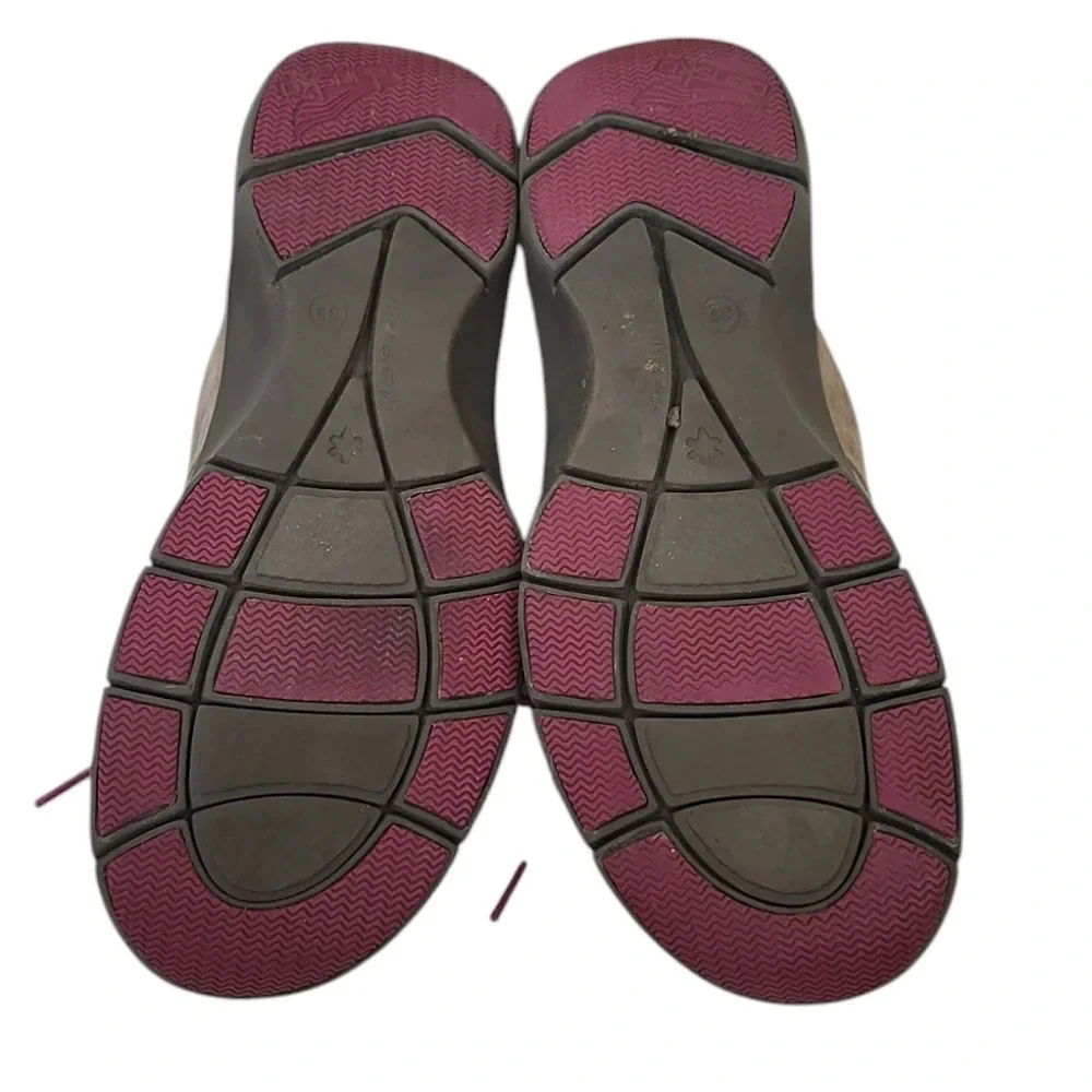 DANSKO Elise Oxford Tan & Azalea Suede Sneakers Women’s